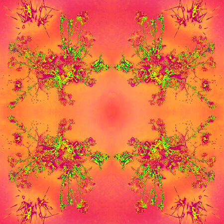 a repeating pattern of stems and inflorescencesの写真素材