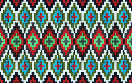 Woolen fabric with a pattern of diamonds