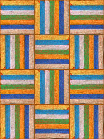 The pattern of fragments striped fabricの写真素材