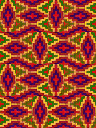 The pattern of the photo fragments wool fabric handmadeの写真素材