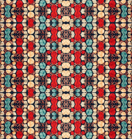 Background with pattern of small flowers threadの写真素材