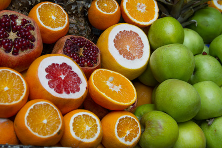 Citrus fruits at the marketの写真素材