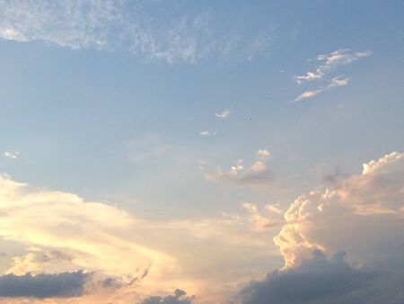 Before sunset with beautiful clouds and sky.の素材