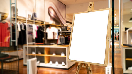 blank poster mock up.empty poster billboard with blank white sheet,sale and promotion label template mock up,shopping sale poster template.copy space for text and graphics,black friday templateの写真素材