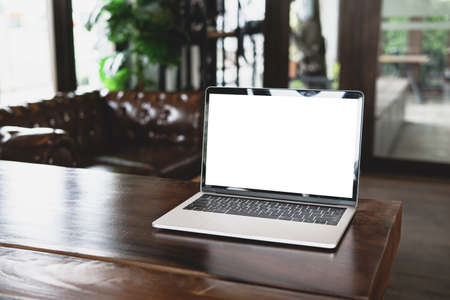 Blank screen laptop mockup.の写真素材