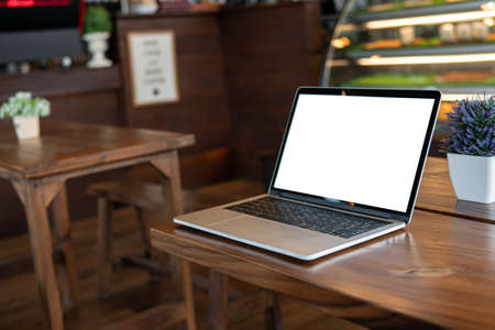 Blank screen laptop mockup.の写真素材