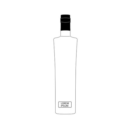 Vodka Blue  Raspberry bottle 70Cl,flat icon design vectorのイラスト素材