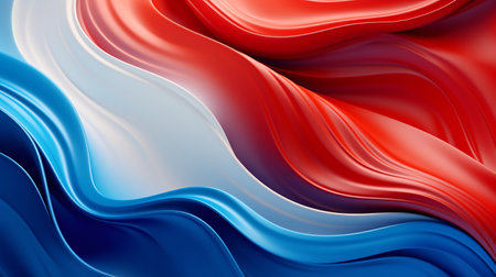 abstract background, liquid wave, gradient, red and blue, Generated AIの素材