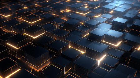 3d square texture ,block, cube, led, perspective, Generated AIの素材
