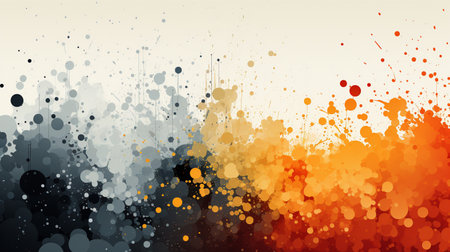 Dots halftone orange black color pattern gradient grunge texture background, Generated AIの素材