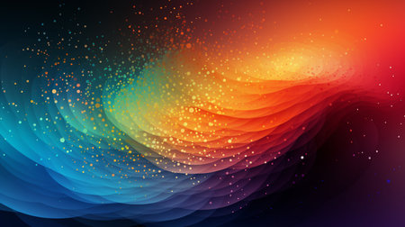 abstract grunge background halftone effect dot pattern blue and orange color, Generated AIの素材