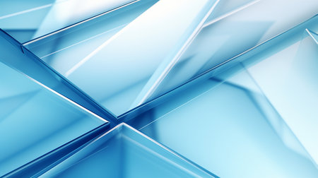 abstract background transparent mirror sheet overlap texture, blue and white color, Generated AIの素材