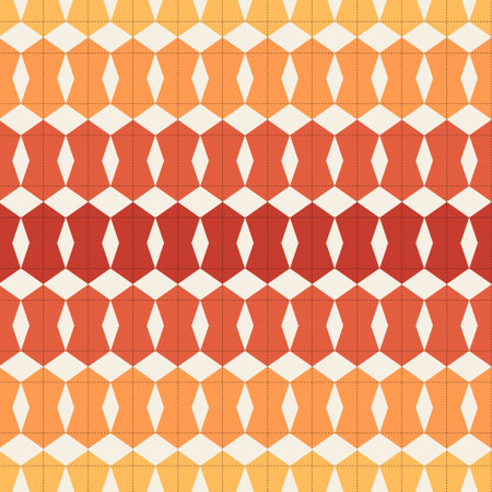 autumn seamless pattern polygon geometric fall shades color, illustrations vectorのイラスト素材