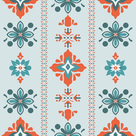 For texture clothing scarf decoration carpet, Cross Stitch embroidery oriental. ethnic geometric...