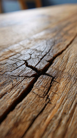 Close up of weathered wood grain in light brown tonesの素材