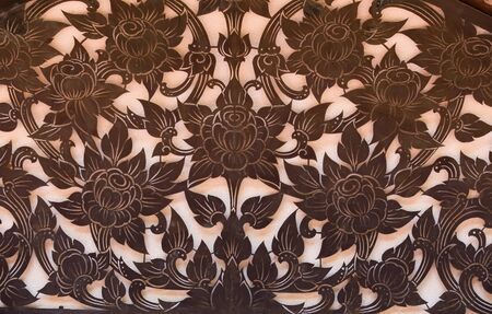 Grunge wall background with floral pattern.の写真素材