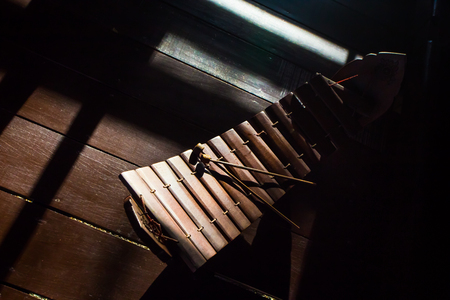 Thai musical instrument xylophone, asian instrument.の写真素材