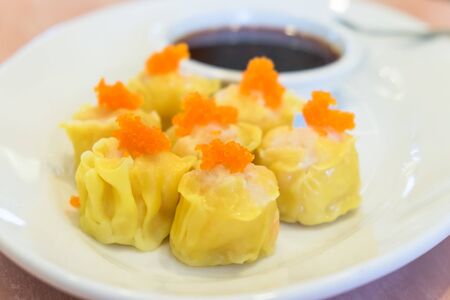 Chinese steamed dumpling or dim sum.の写真素材