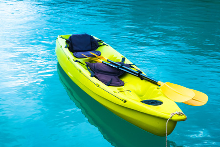 Kayak for rent in the water at a resort.の写真素材