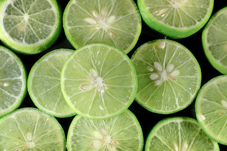 Lime slice backgroundの写真素材