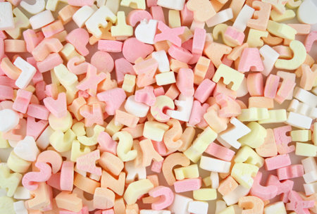 Loads of coloured Candy Letters の写真素材