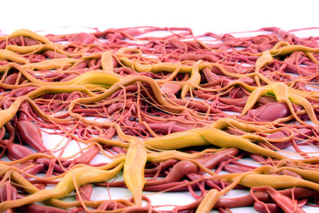 Red Neurons - Abstract Backgroundの写真素材