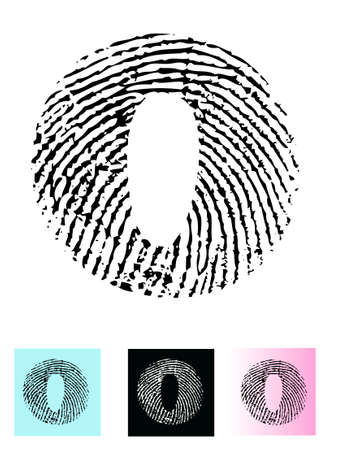 Fingerprint Alphabet Letter O (Highly detailed Letter - transparent so can be overlaid onto other graphics)のイラスト素材