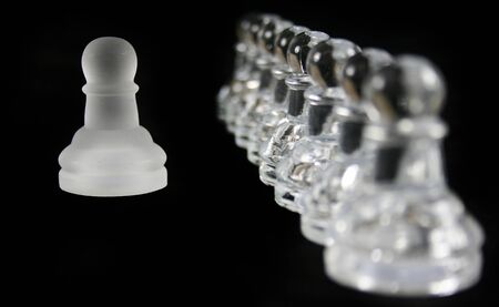 Chess Pieces - Pawns with black copyspaceの写真素材