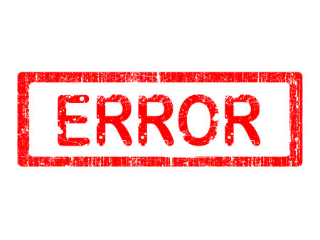 Grunge Office Stamp with the words ERROR in a grunge splattered text. (Letters have been uniquely designed and created by hand)のイラスト素材