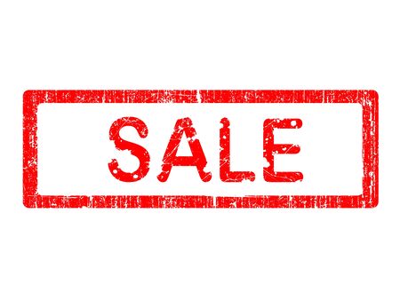 Grunge Office Stamp with the words SALE in a grunge splattered text. (Letters have been uniquely designed and created by hand)のイラスト素材