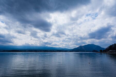 Japan Tokyo, Mount Fuji Lake Kawaguchiの写真素材
