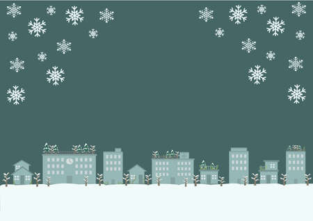 Illustrations of green-conscious cityscapes such as rooftop gardeningのイラスト素材