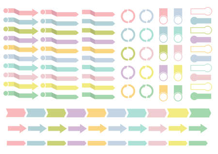 Illustration material: Arrow set that can be used for businessのイラスト素材