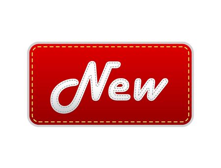 Red label with new text.のイラスト素材