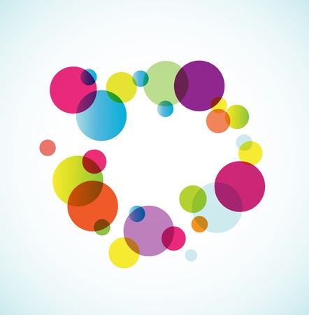 Abstract colored background with circles.のイラスト素材