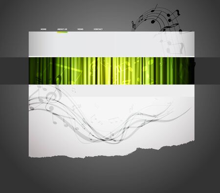Musical website template.のイラスト素材
