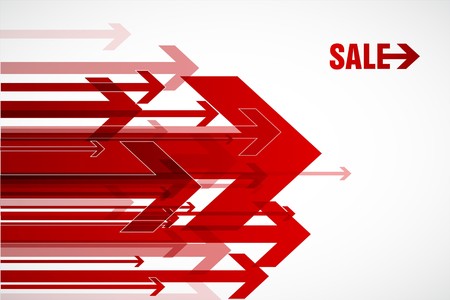 Red vector arrows with sale.のイラスト素材