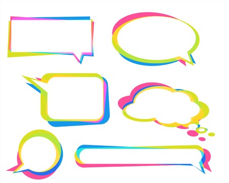 Speech vector bubbles.のイラスト素材