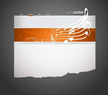 Musical website template.のイラスト素材