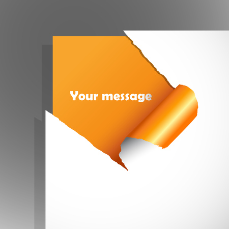 Teared paper with text. のイラスト素材