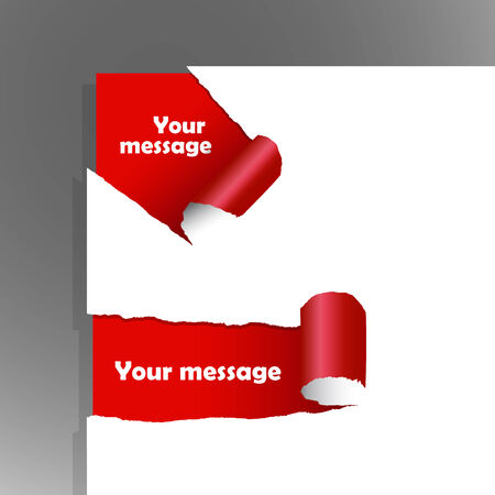 Teared paper with text. のイラスト素材