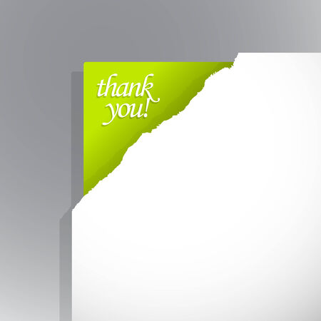 Thank you sign in the corner.のイラスト素材