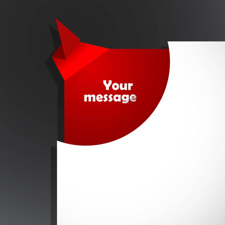 Corner with red paper and place for your text. のイラスト素材