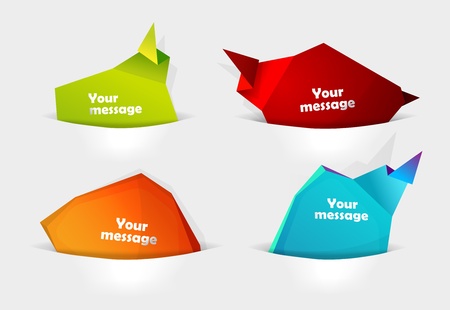 Set of message bubbles in pocket for your text. のイラスト素材