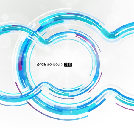 Abstract futuristic blue circles. のイラスト素材