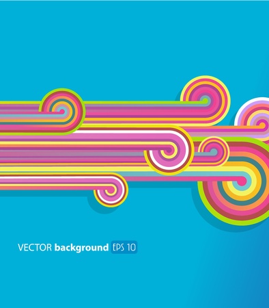 Abstract lines with blue background. のイラスト素材