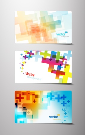 Set of abstract colorful cross variations.のイラスト素材