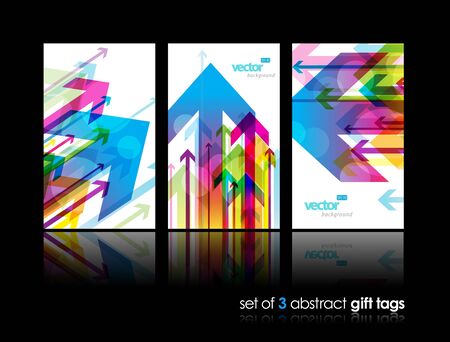 Set of gift cards with arrows.のイラスト素材