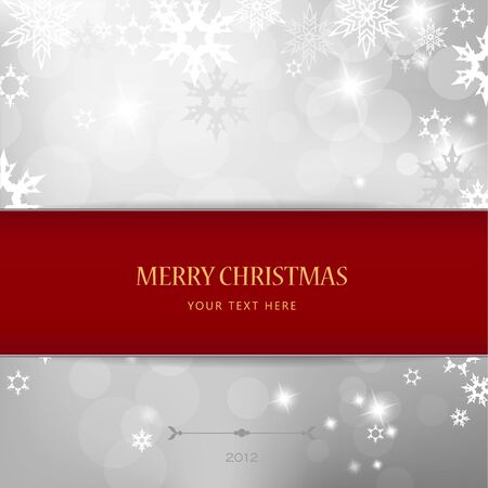 Christmas silver background with snow flakes.のイラスト素材
