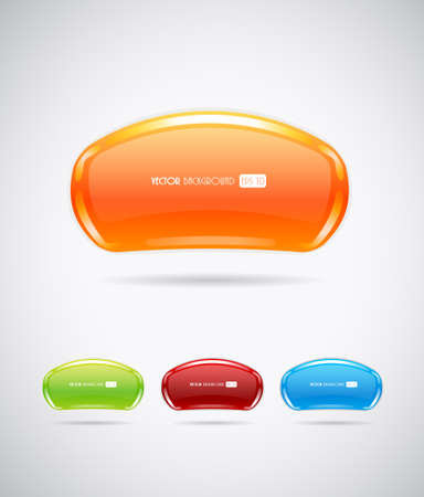 Abstract colorful badges with place for your text.のイラスト素材